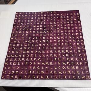 Scrabble Lot of 400 Wood Letter Tiles Maroon Gold Letters Crafts Replacements